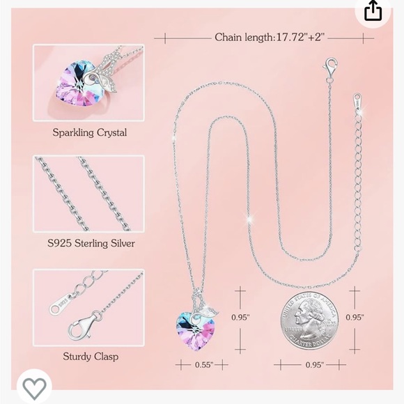 Preserved Rose With Sterling Silver Necklace - Picture 7 of 8